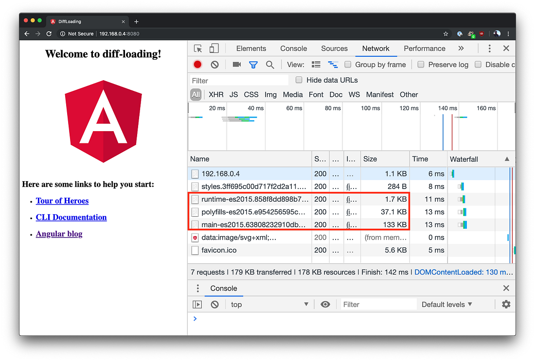 Angular 8’s Differential Loading. If we look at the war of JavaScript