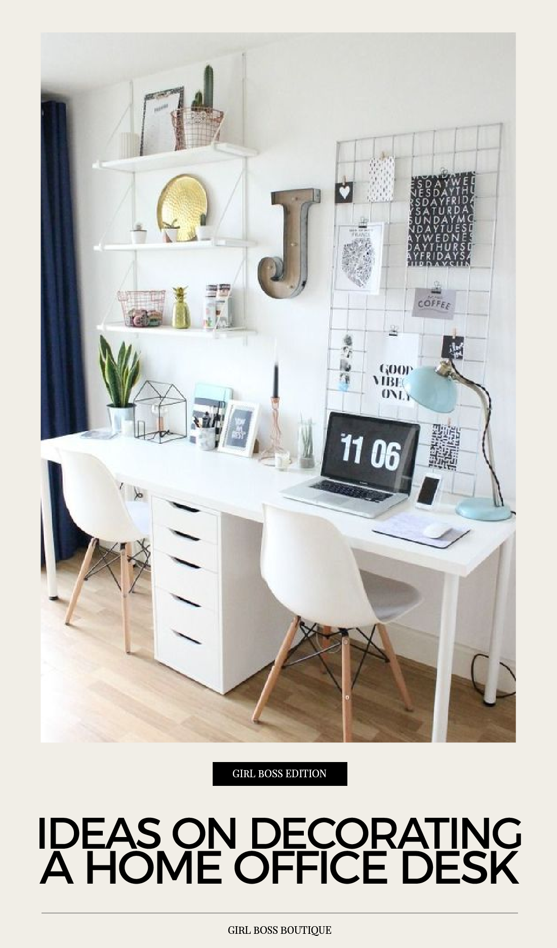 Ideas On Decorating A Home Office Desk Girl Boss Boutique Medium