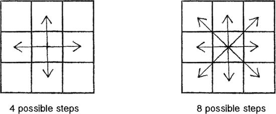 Possible Steps Illustration (From Nature of Code Book)