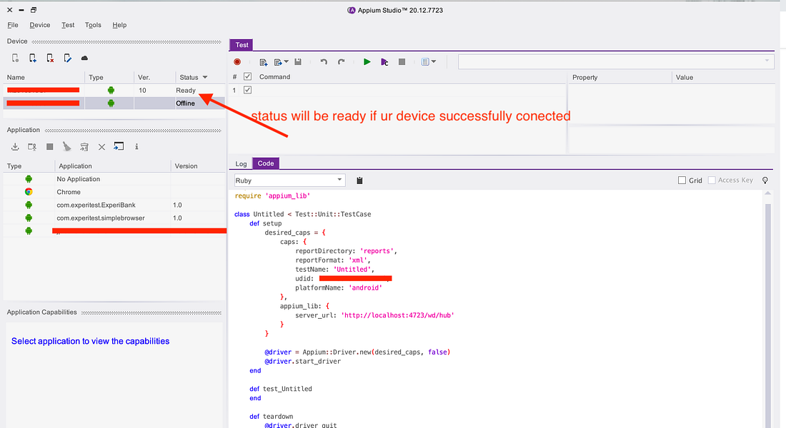 Appium How to record test cases in appium studio with native app