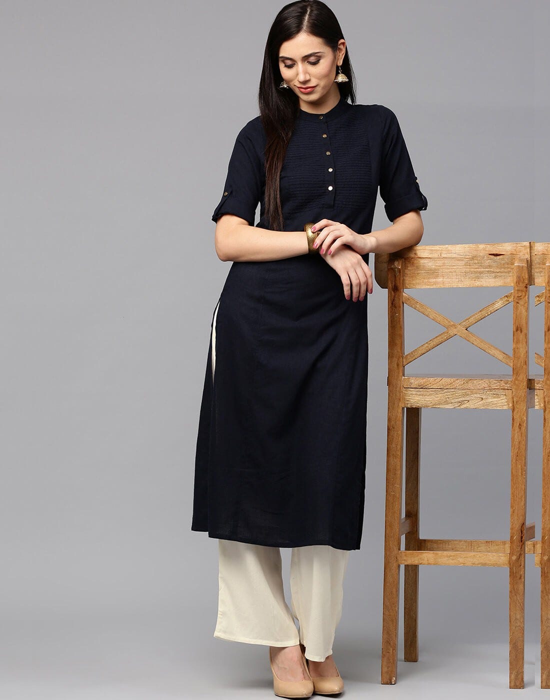 long kurtis with palazzo pants