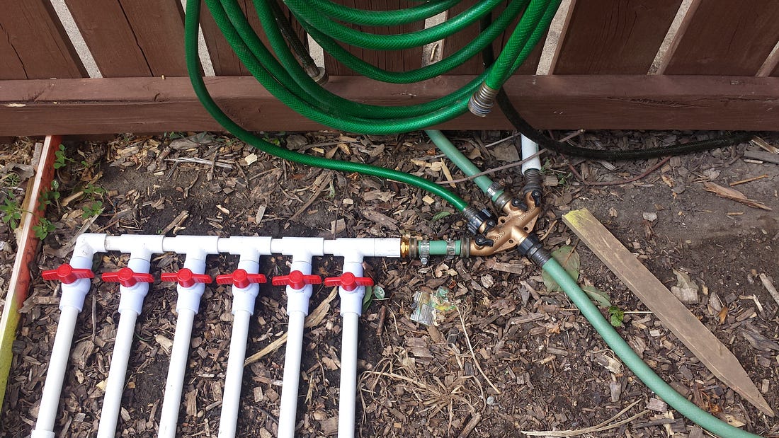 PVC Pipe Drip Irrigation. This past weekend I finally got my drip… by