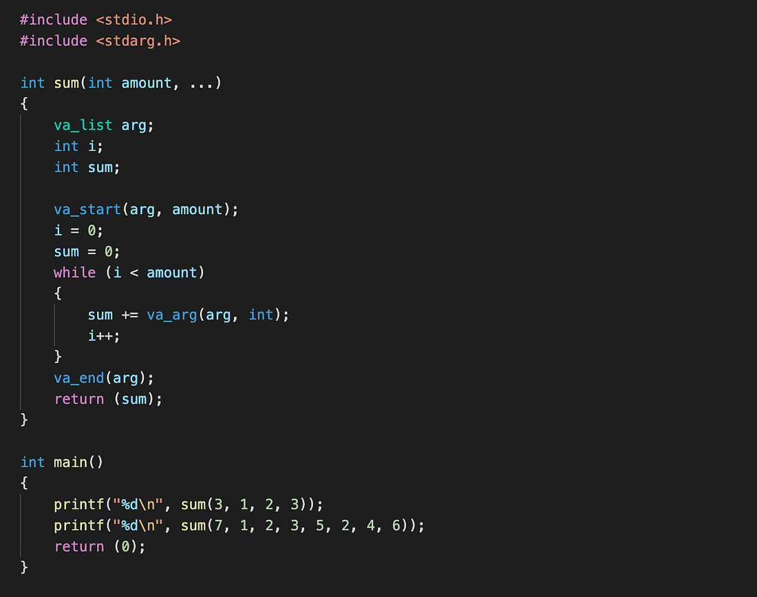 Variadic Functions. First of all; if you have ended up here… | by A ...