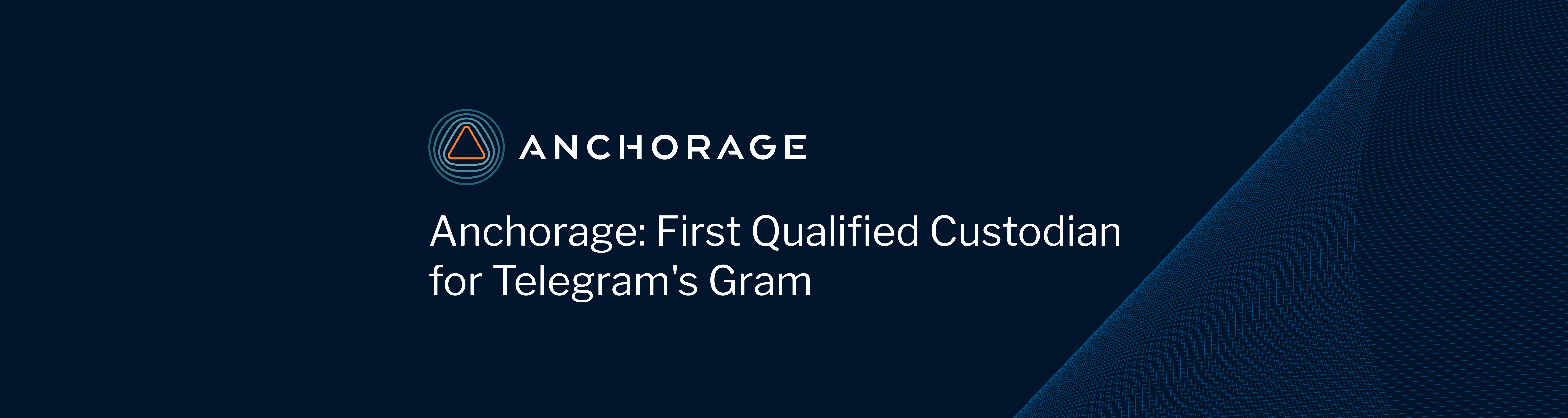 Imaagen de promoción de Anchorage sobre su alianza con Telegram y GRAM.