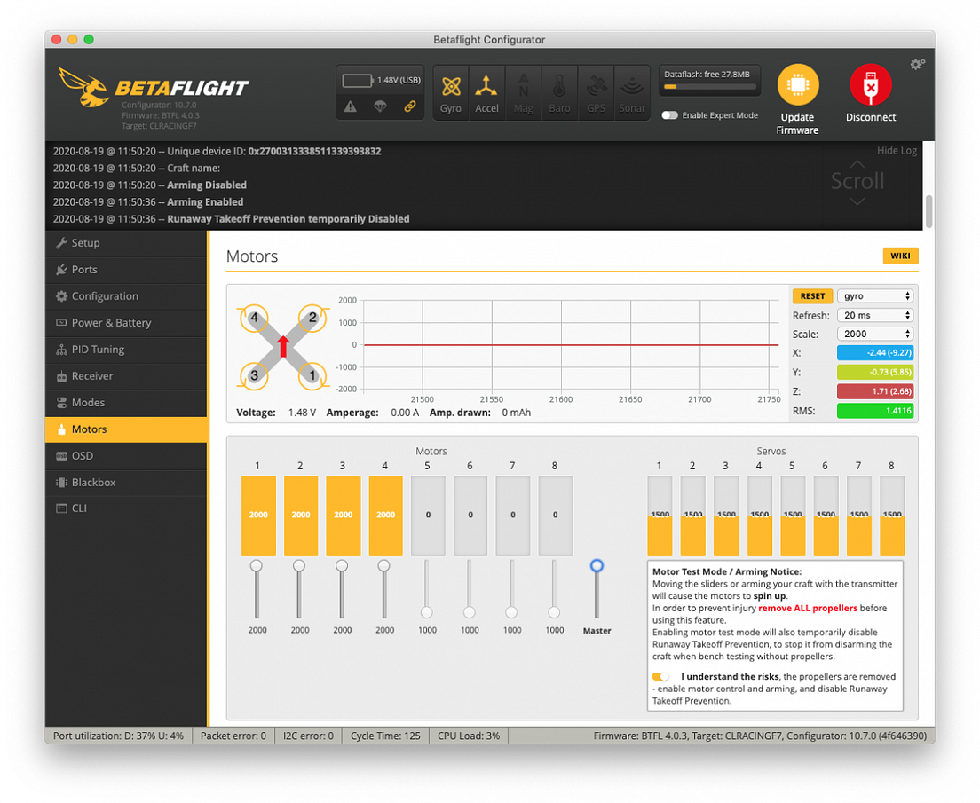 Calibrating your Drone ESC in BetaFlight by David Such Medium