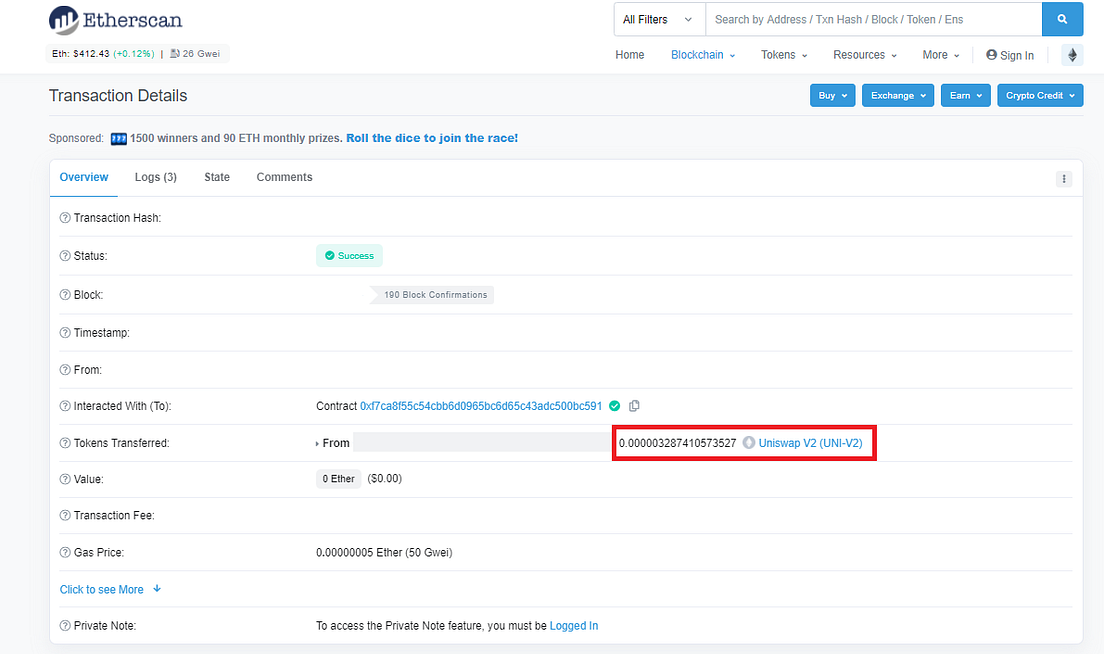 A guide on how to stake your LP tokens using etherscan.io by 0xdec4f