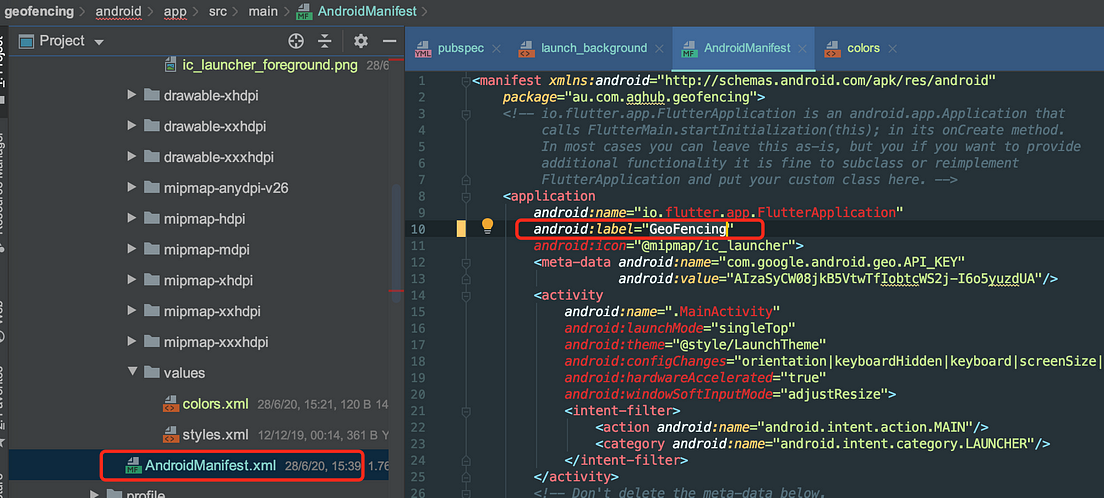 flutter launch specified