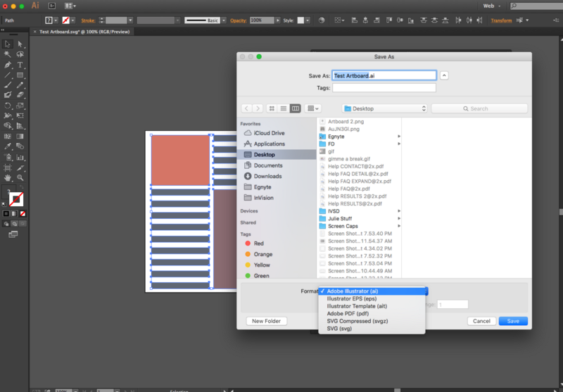 document info panel illustrator