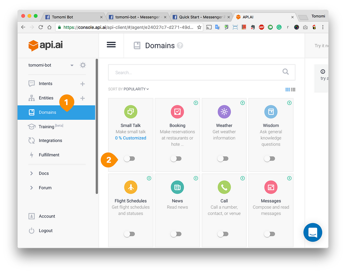 Creating a Simple Facebook Messenger AI Bot with API.ai in Node.js | by ...