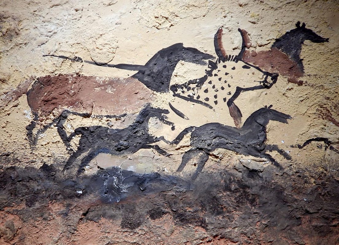 Mağara duvarından yansıyan ışık. Günümüzden yaklaşık 40bin yıl