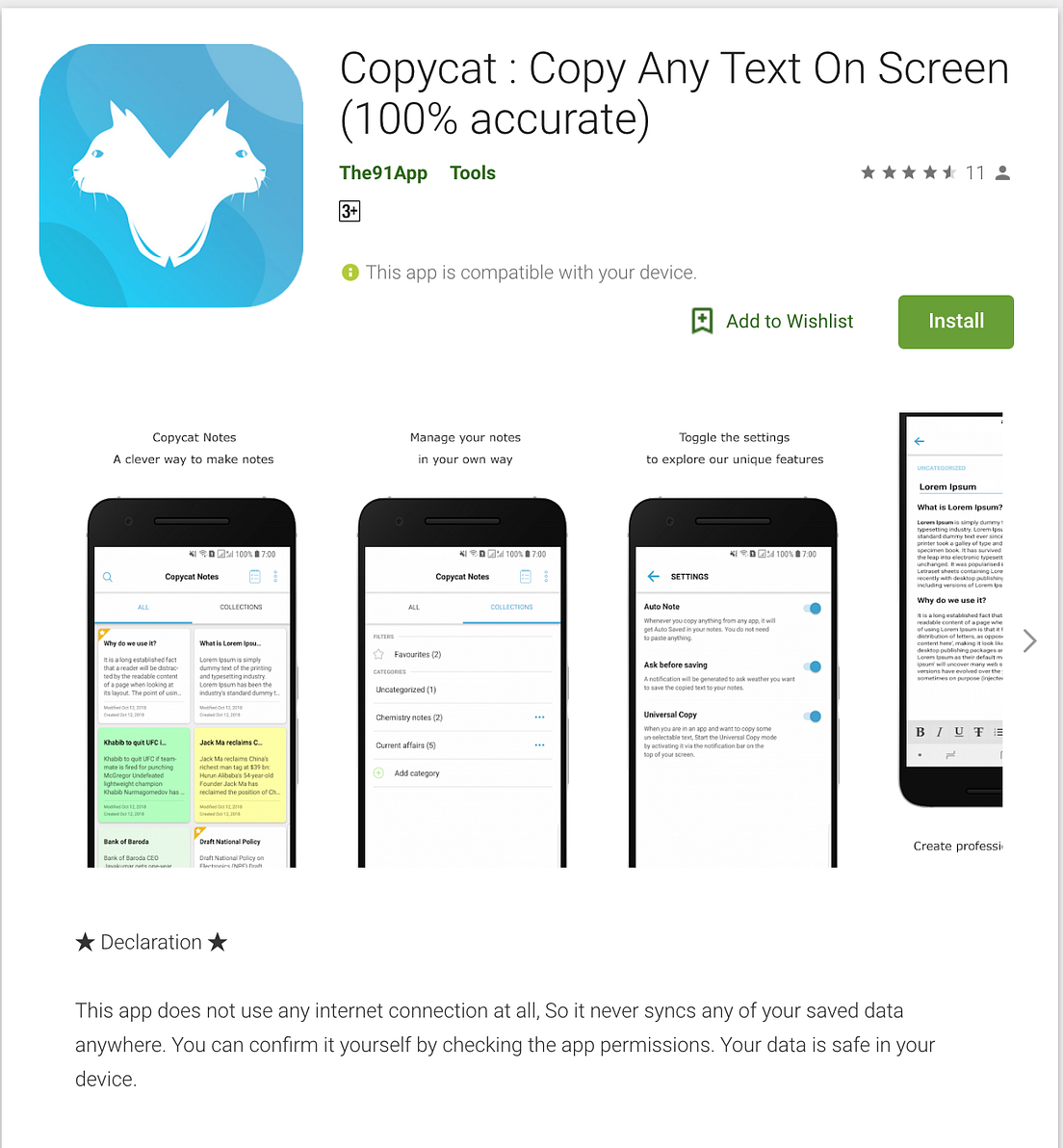Copy Cat The App To Copy Everything From EveryWhere ) by Kamal