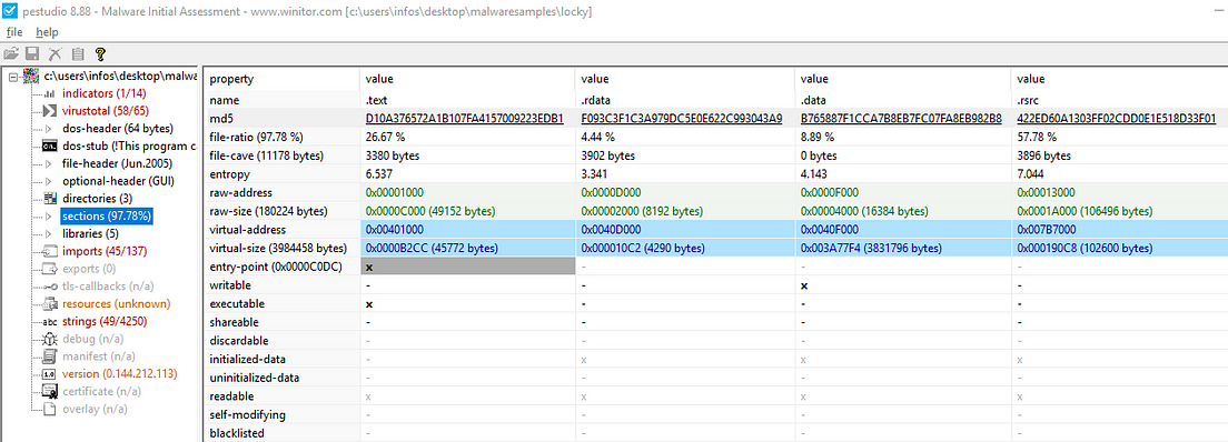 tools to perform static property analysis pestudio tools to perform static property analysis pestudio