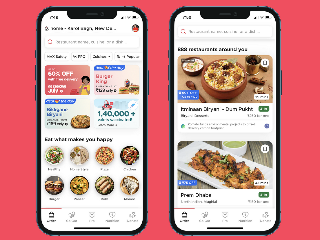 zomato ui ux case study