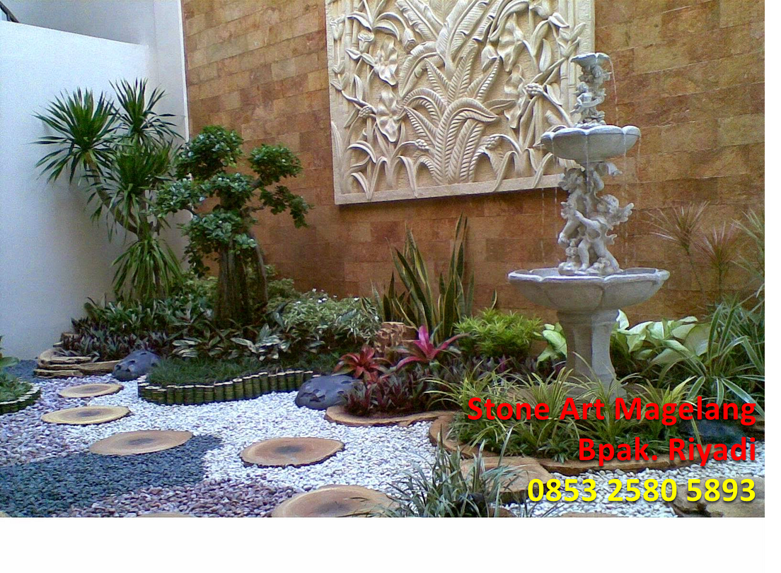 Aplikasi Batu Alam Pada Dinding Rumah, Batu Alam Relief Dan Taman, WA