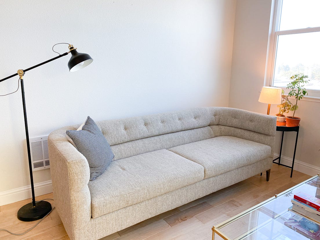 DIY Floating Shelf for your Sofa. How to spruce up the blank wall
