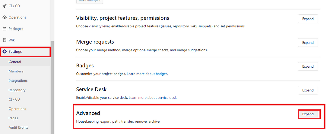 Remove project in Gitlab. How to remove project in Gitlab
