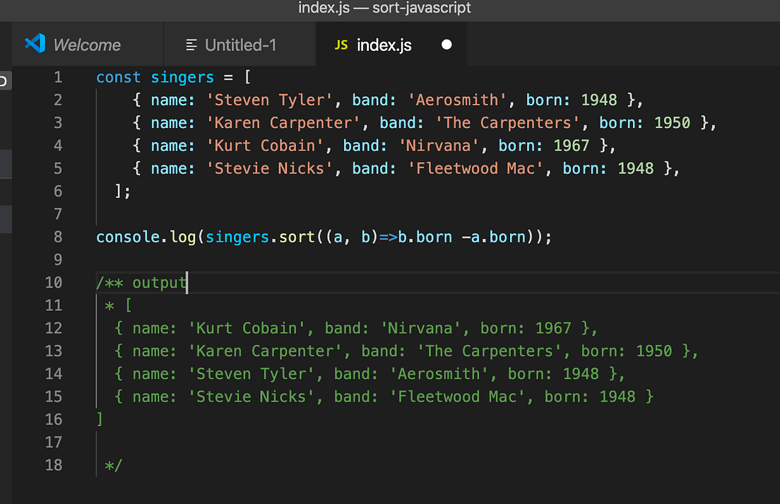 Mengenal Object Di Dalam Javascript Part Dua Mengenal Sort Function