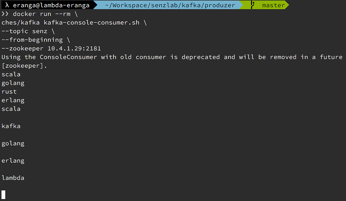 Kafka producer with Golang. Scenario by λ.eranga Rahasak Labs Medium