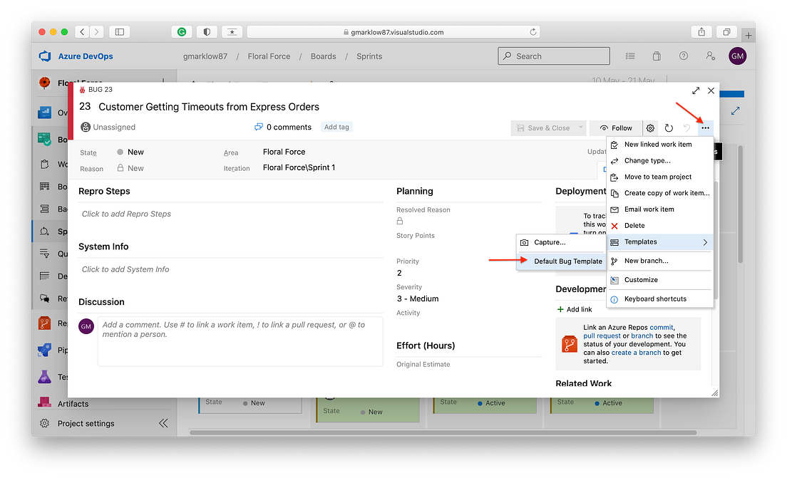 Enforce Best Practices when Raising Bugs with Azure DevOps Templates