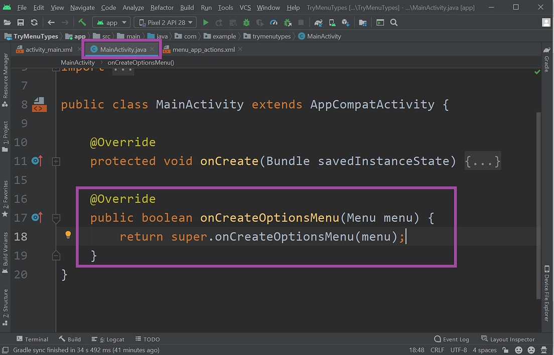 Menu Types in Android with Tutorial | by Nourhan Gehad Abdelkareim | Medium