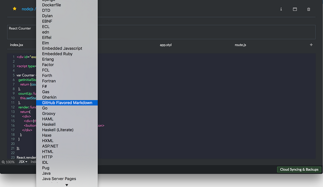 Boostnote markdown code snippet coloring ladegcompanion