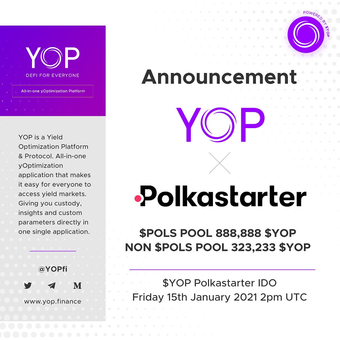 POLS IDO YOP Finance launching on Polkastarter IDO ...