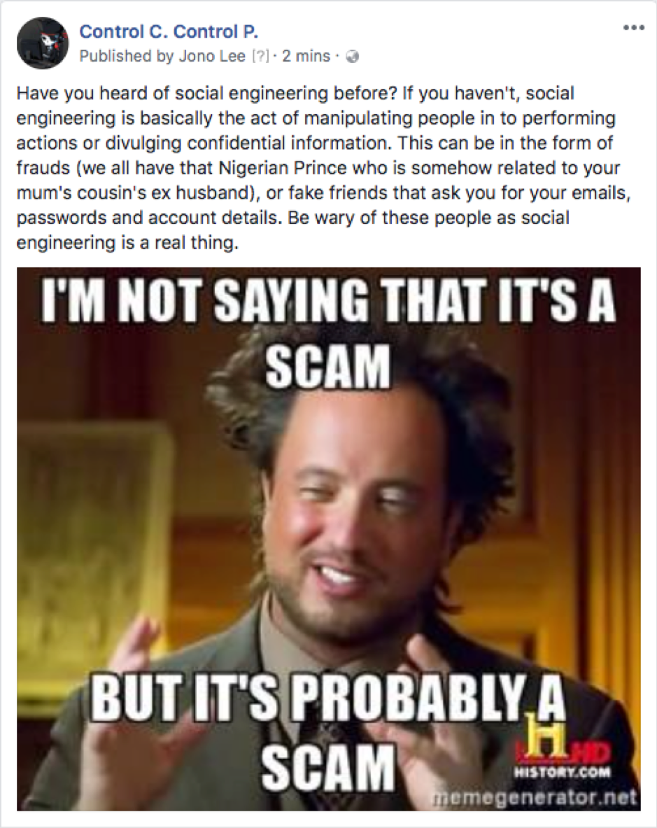 Control + C, Control + V — Awareness Campaign About The Dangers and