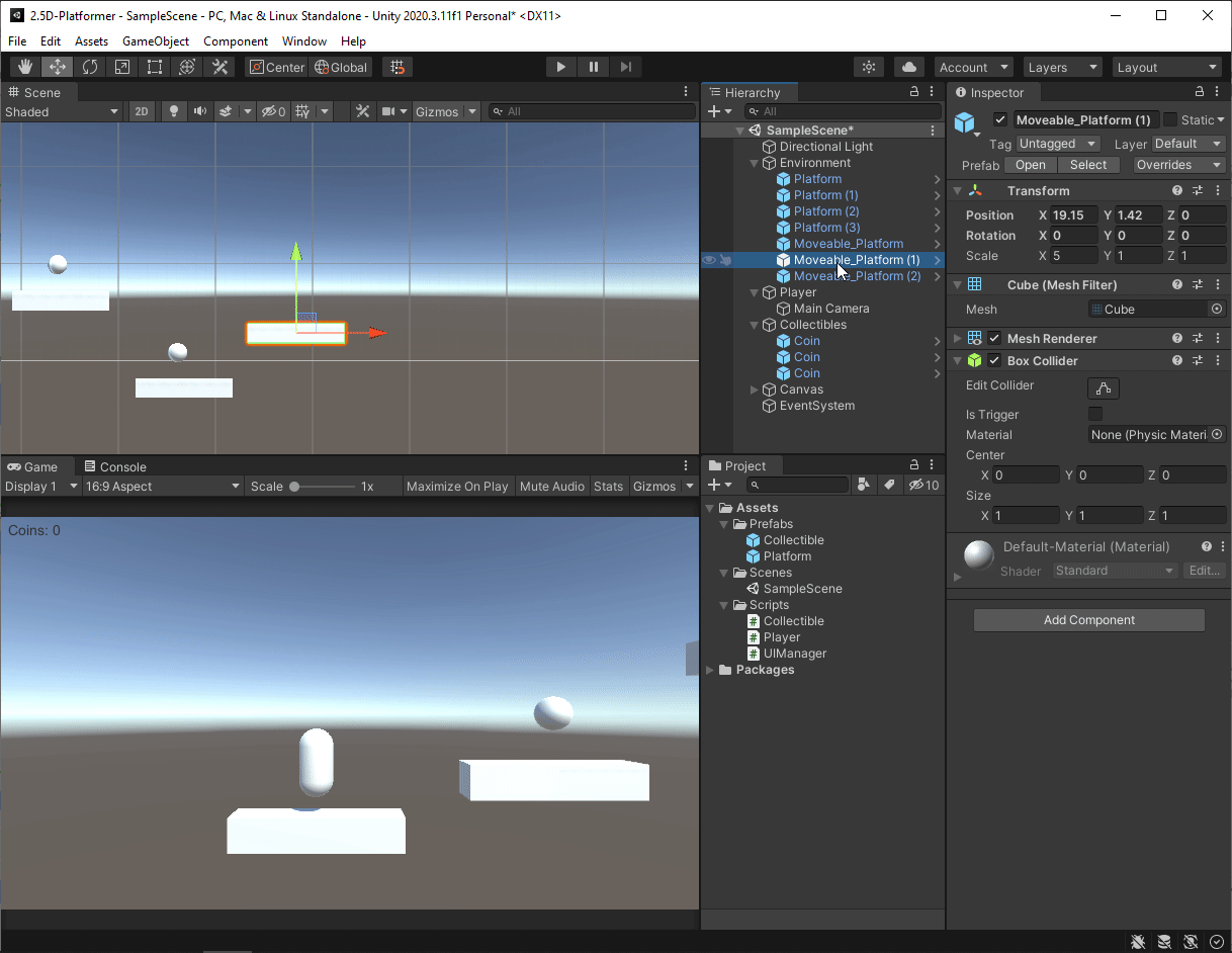 2.5D Platformer: Moving Platforms, Part 1 | by Brian Branch | Geek ...