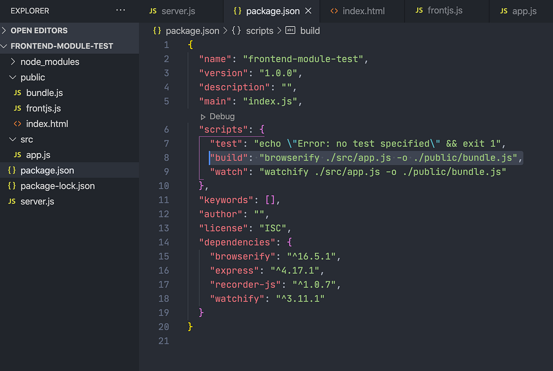 How can I use an npm module in frontend javascript? by Fredric