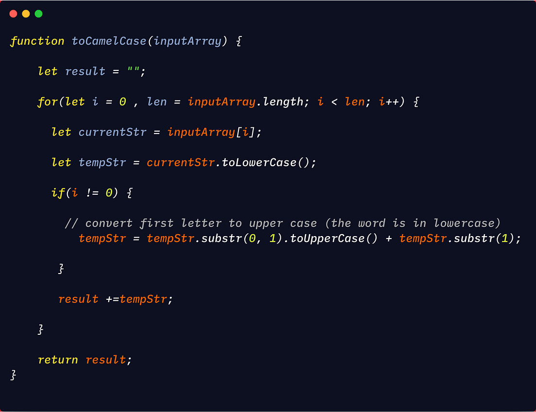 Converting a string to camelCase in Javascript by Javascript Jeep🚙💨