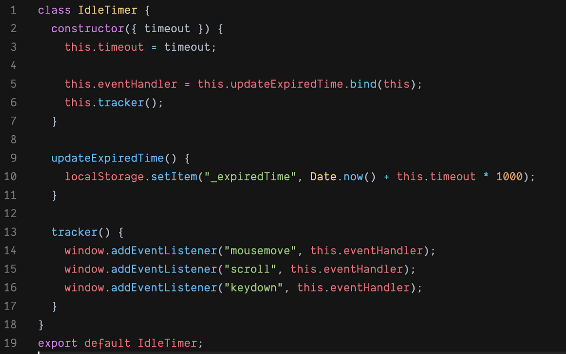 How to detect inactive user to auto logout by using idle timeout in JavaScript, React, Angular
