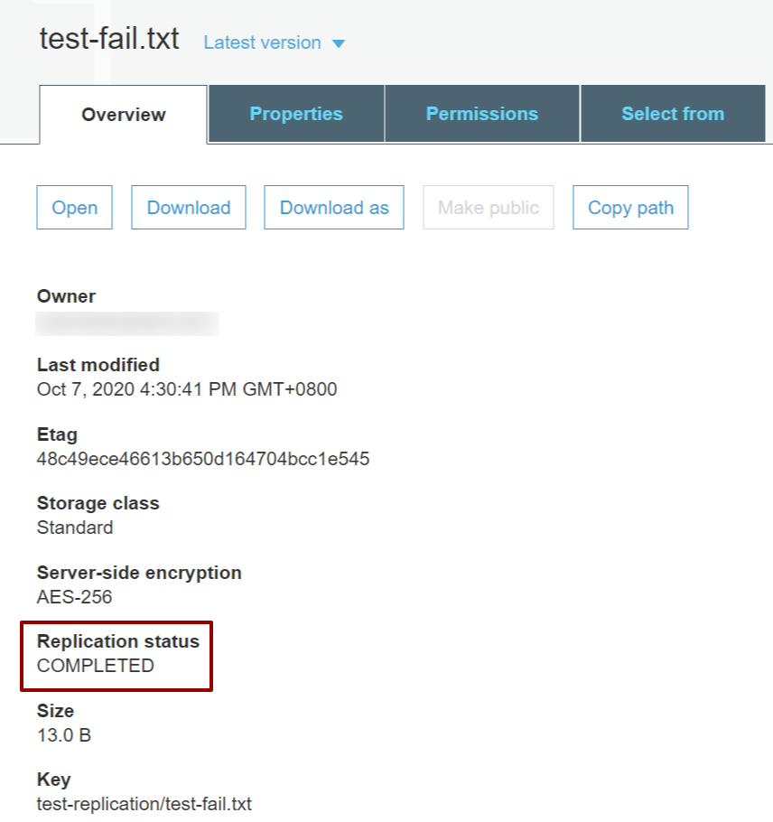 AWS S3 crossaccount bucket replication from a bucket with full objects