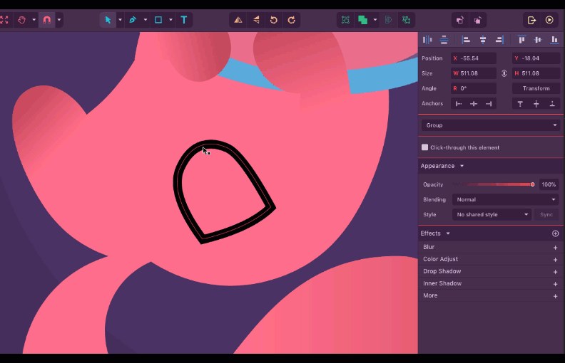 make characters in gravit designer