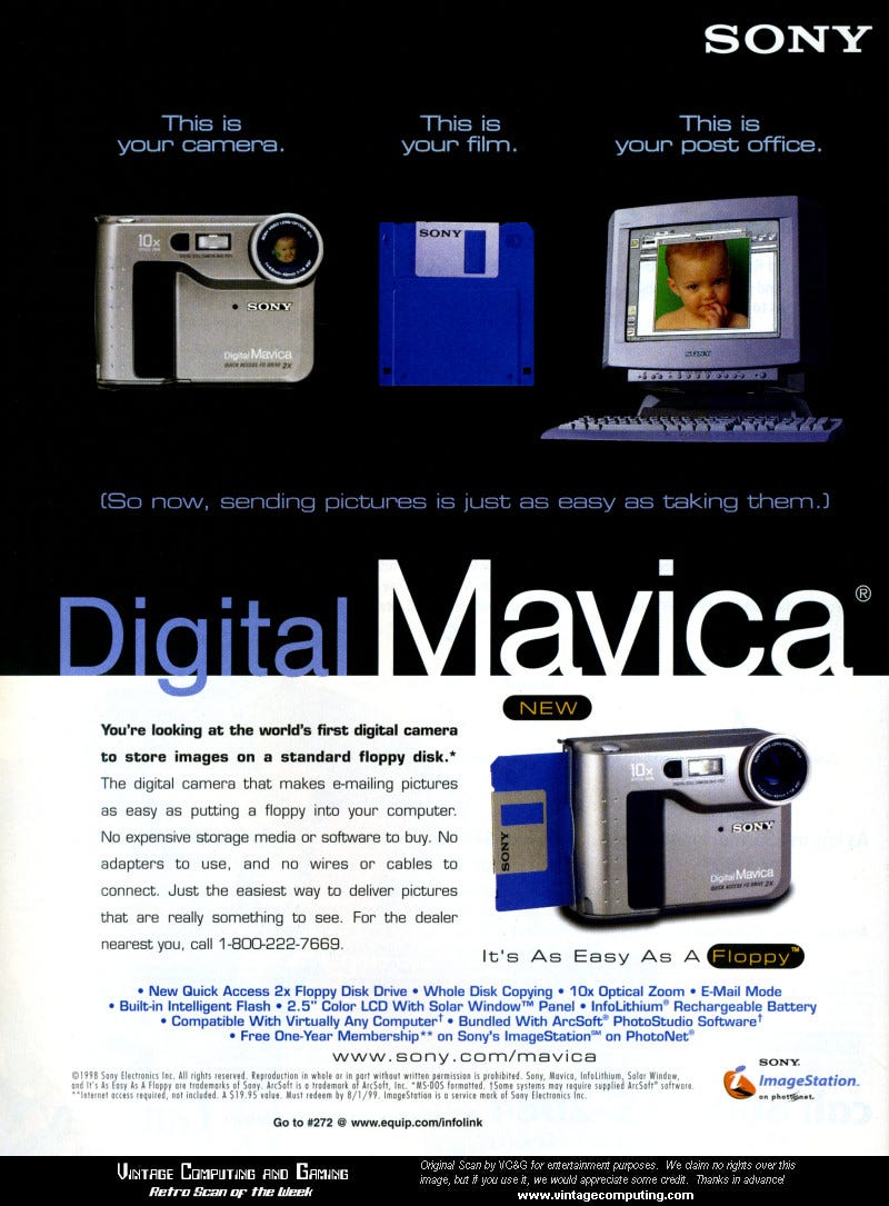 Sony’s Floppy Disc Digital Camera — The Sony Mavica by Leftover