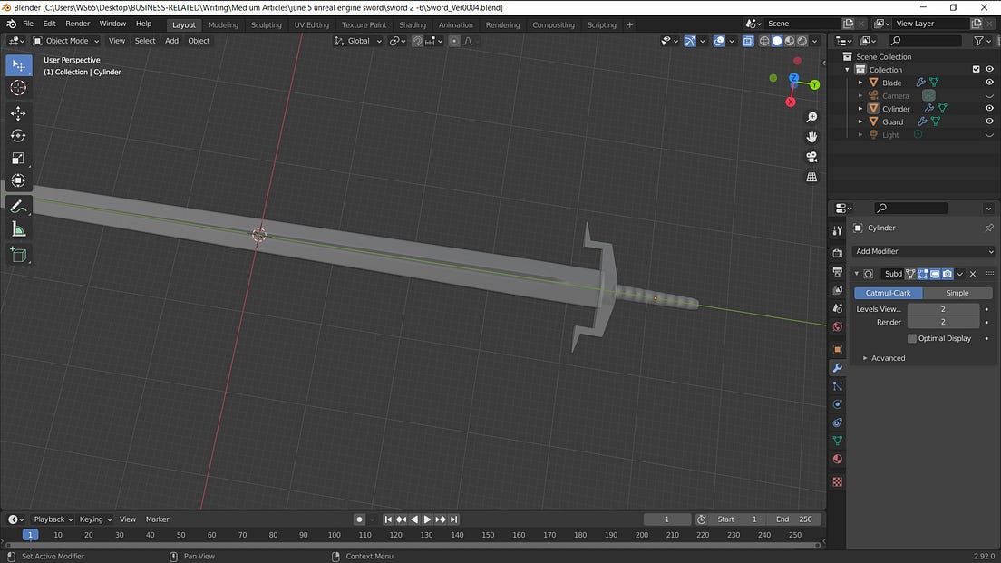 6 Ways Creating a 3D Sword in Blender Can Help You a Better