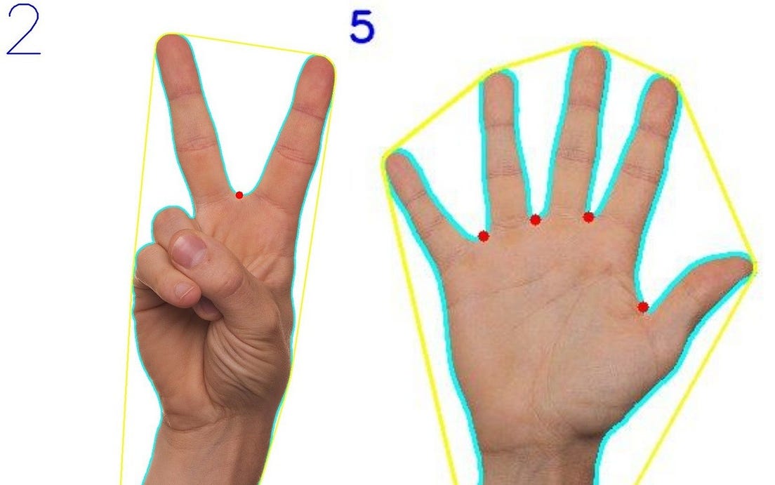 Hand Detection and Finger Counting Using OpenCV-Python | by Madhav ...
