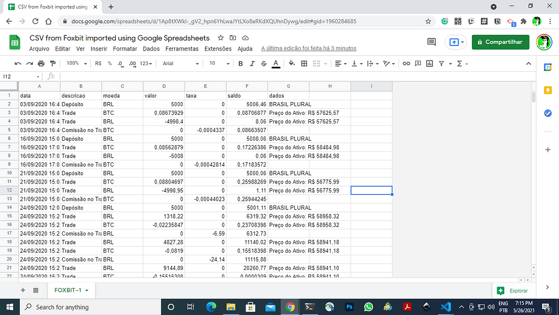 cryptocurrency csv data