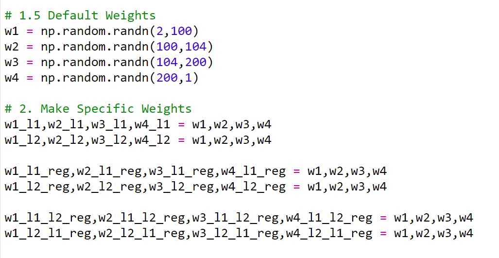 Only Numpy Implementing Different combination of L1 /L2 norm/regularization to Deep Neural