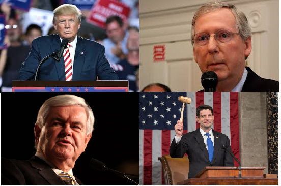 Trump, McConnell, Gingrich, & Ryan