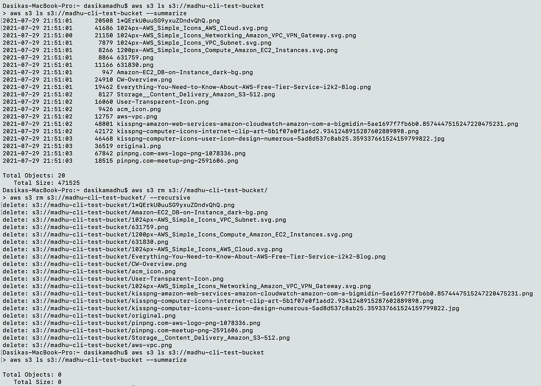 AWS S3 CLI Cheatsheet. All the S3 CLI highlevel commands you… by