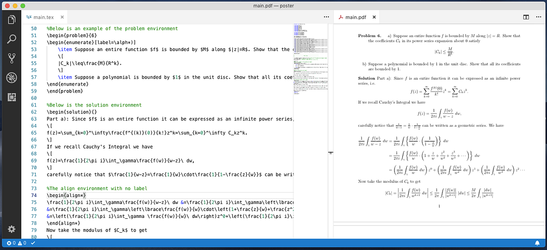 Writing LaTeX Documents In Visual Studio Code With LaTeX Workshop By