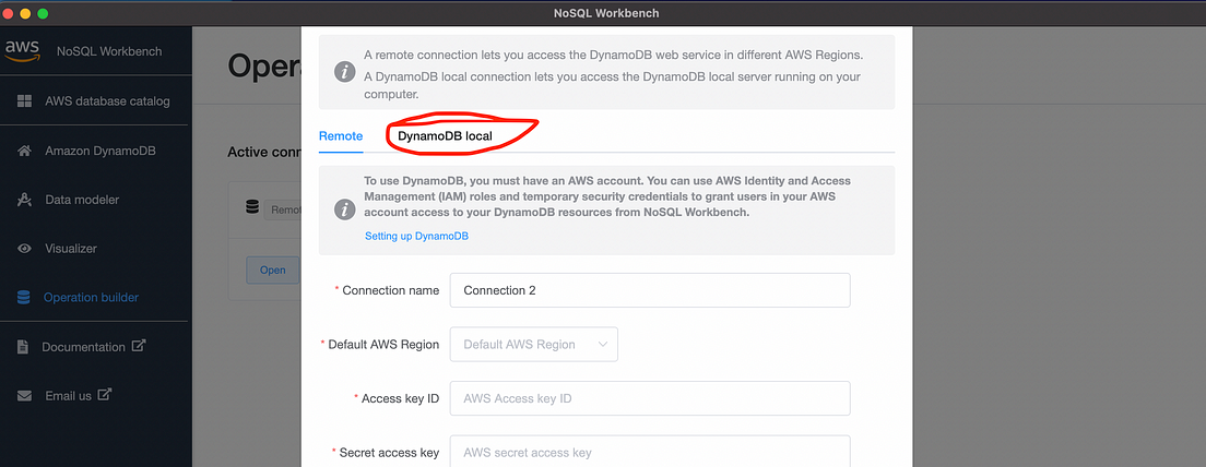 test local dynamodb connection test local dynamodb connection