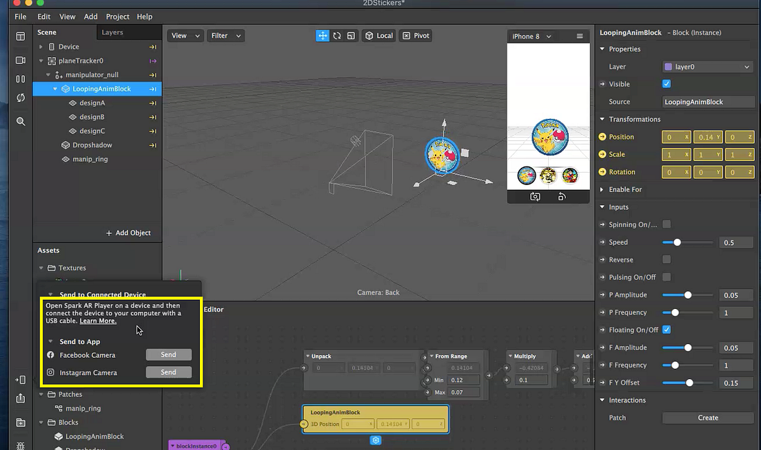 Spark AR beginner tutorial 2D stickers by ron avot Medium