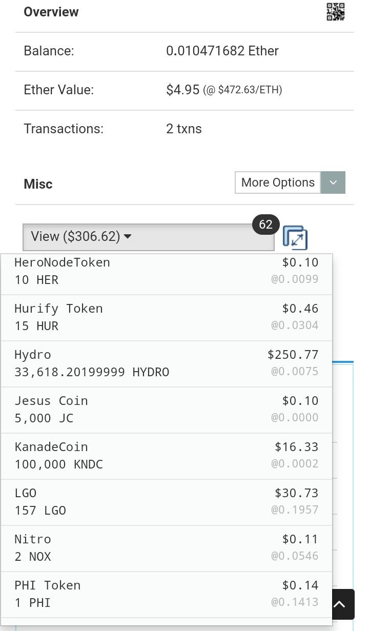 How to use etherscan to check if you got your airdrop and find the info
