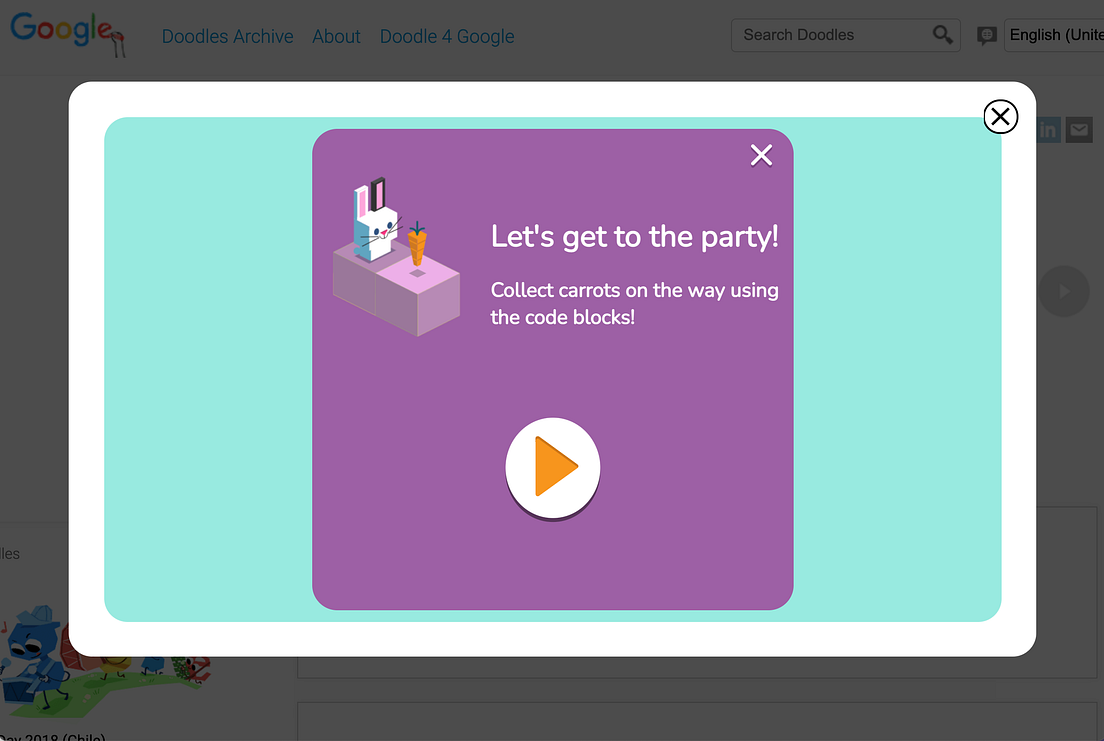 Coding for Carrots Google Doodle by Anna Boyle Design for