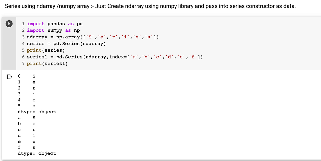 Learning Pandas Series Part 2 Introduction And Creation By Milankmr 