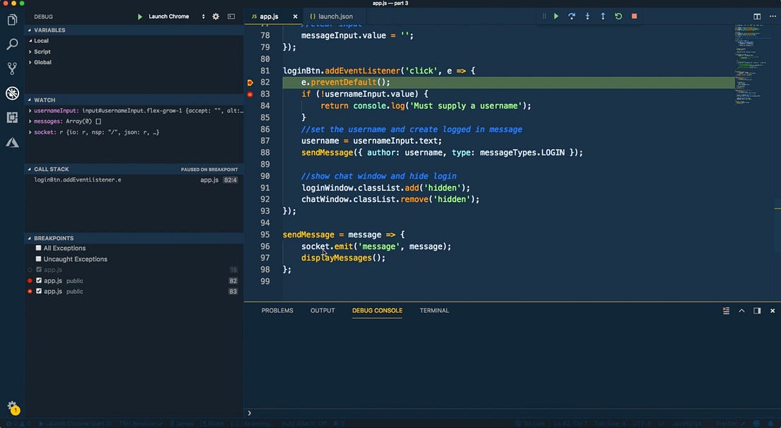  javascript google chrome visual studio code by valery