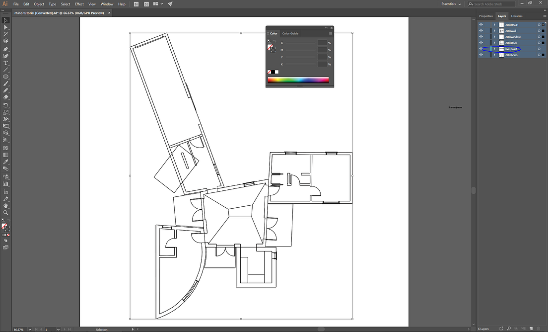 Rhino Tutorial: Exporting to Adobe Illustrator, Setting Line Weights in ...