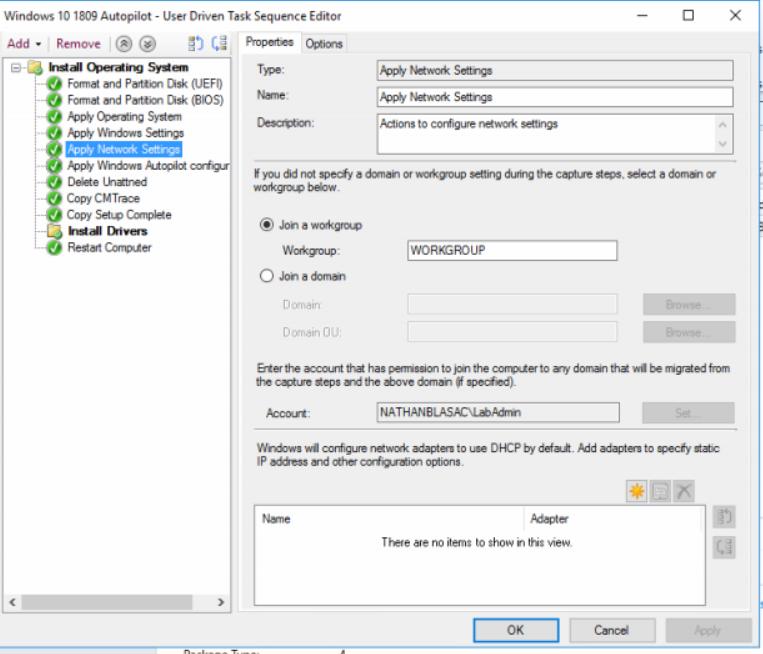Provision Bare Metal Windows 10 1809 Machine into AutoPilot with SCCM