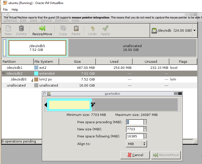 virtualbox increase disk size vmdk